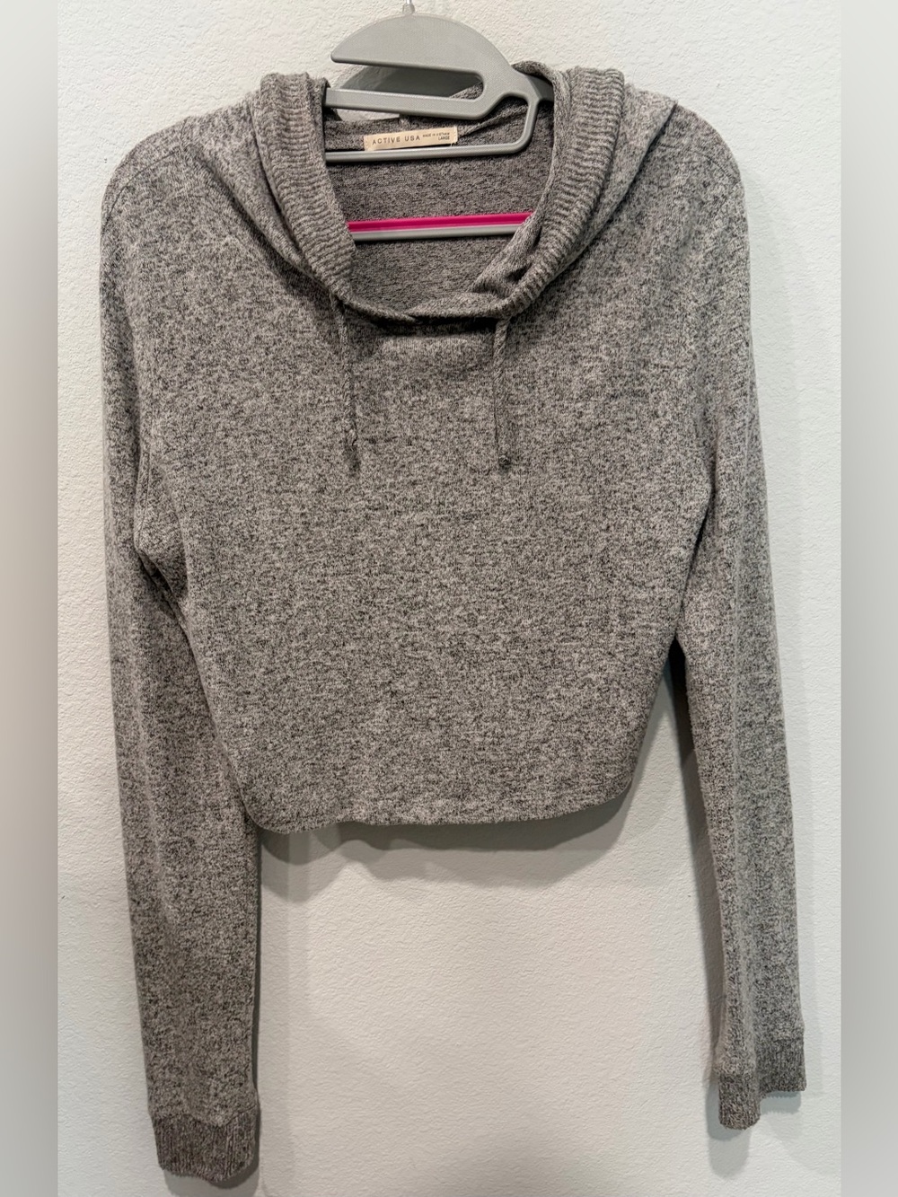 Cozy Cropped Lightweight Gray Sweater